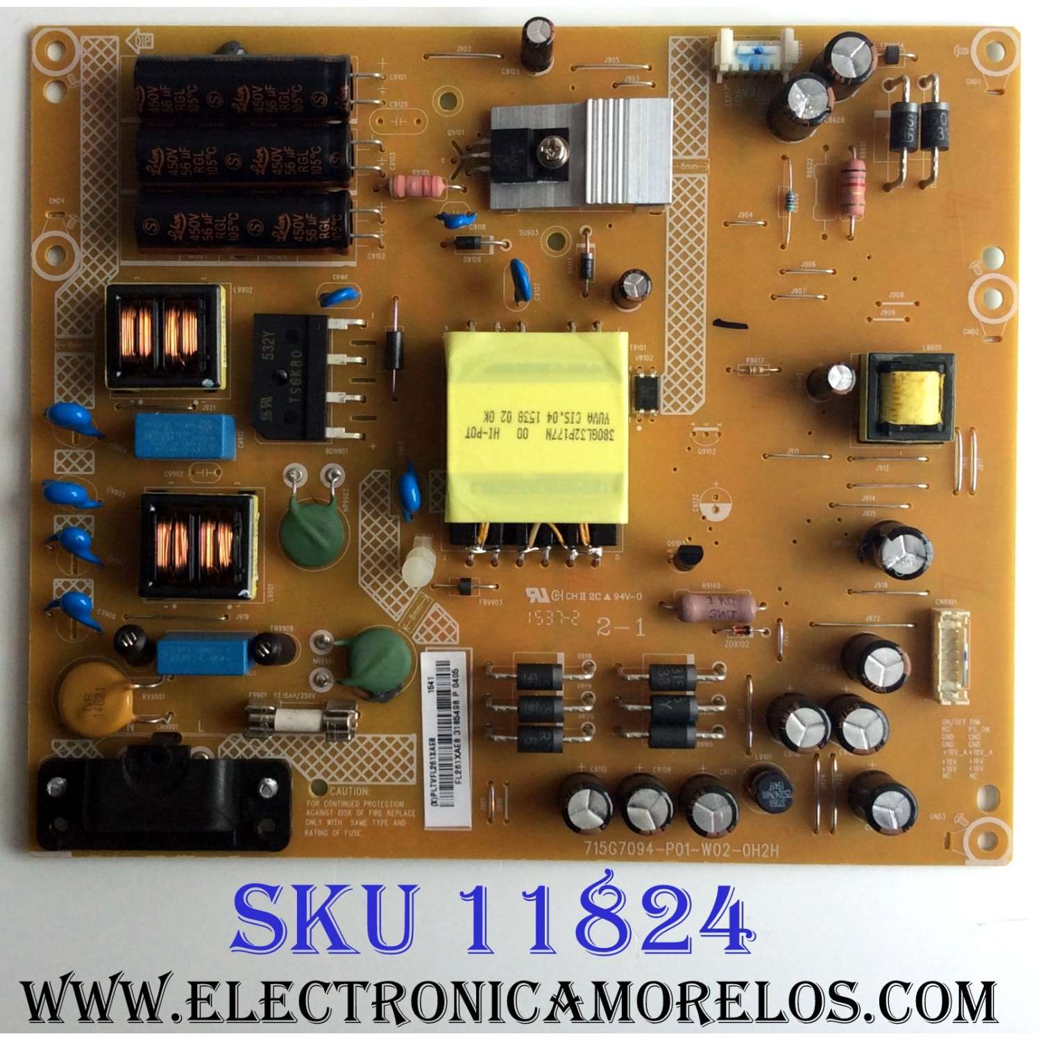 FUENTE DE PODER PARA TV SONY / NUMERO DE PARTE PLTVFL261XAE8 / 715G7094-P01-W02-0H2H / FL261XAE8 / PANEL TPT315B5-DXJSFE REV:SE1N / MODELO KDL32R300C / KDL-32R300C